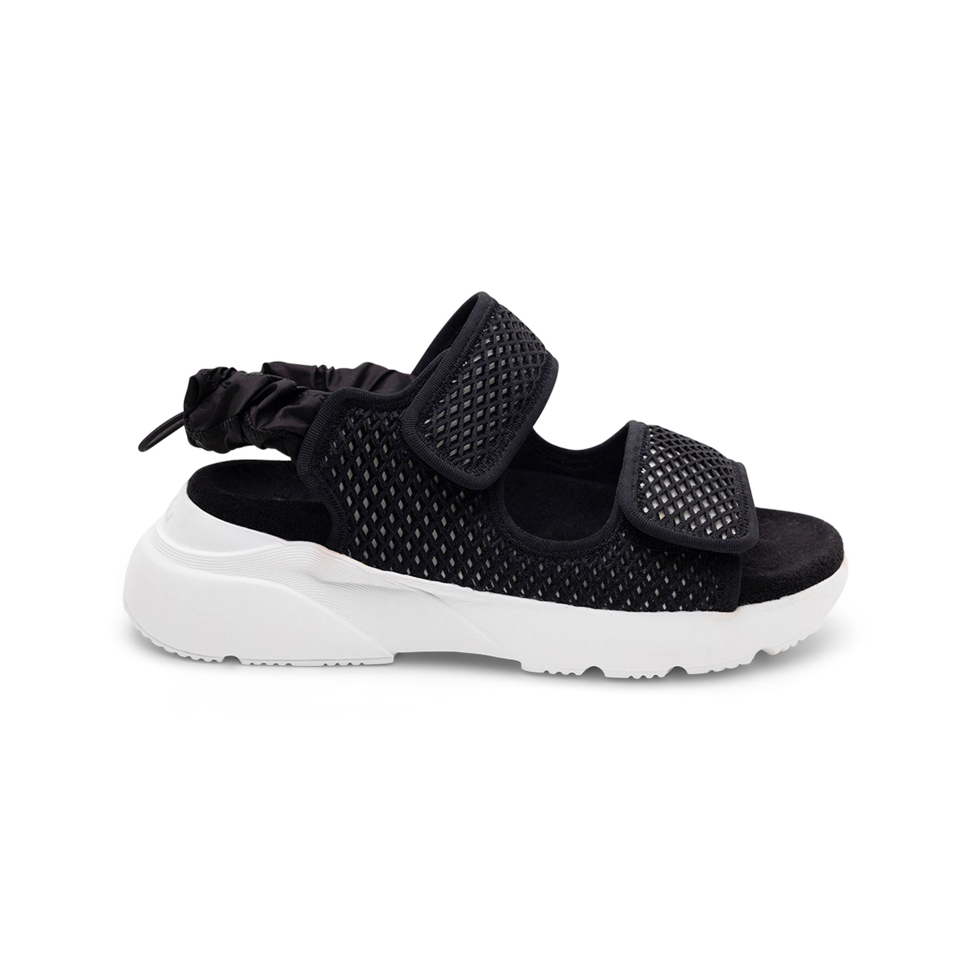 Hogan Touch-Strap Chunky Sandals — Black