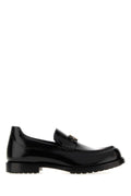 Balenciaga Gold-Trimmed Leather Loafer — Black