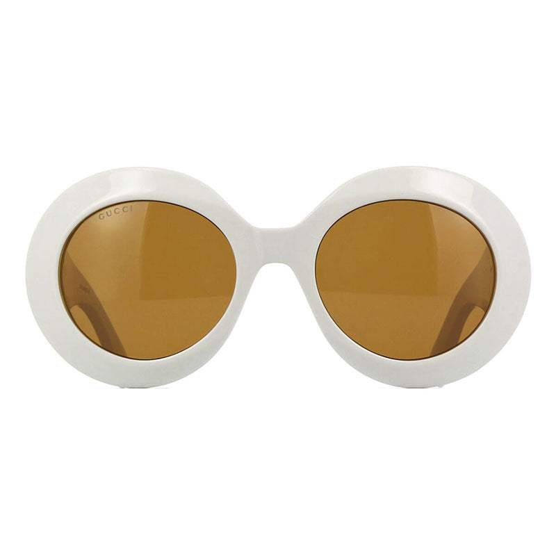 Gucci GG1647S003 Round-Frame Sunglasses — White