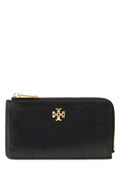Tory Burch Quilted Card Case — Black