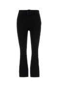 Courreges Ribbed Viscose-Polyester Trousers — Black