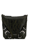 Givenchy Crackled Leather Shoulder Bag — Black