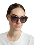 Furla SFU979 Glossy Acetate Sunglasses — Brown