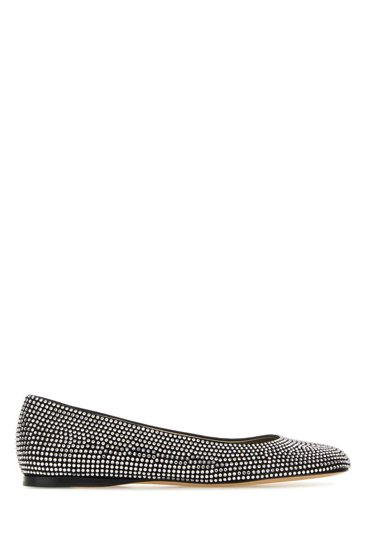 Loewe Rhinestone-Embellished Flat — Black