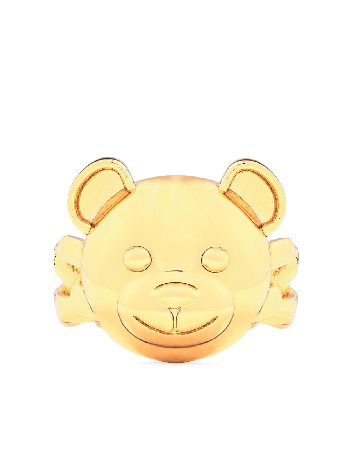 Moschino Teddy Bear Logo Ring — Gold