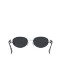 Celine CL40235U Metal Oval Sunglasses — Silver