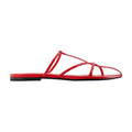 Jil Sander Leather Strappy Sandals — Red