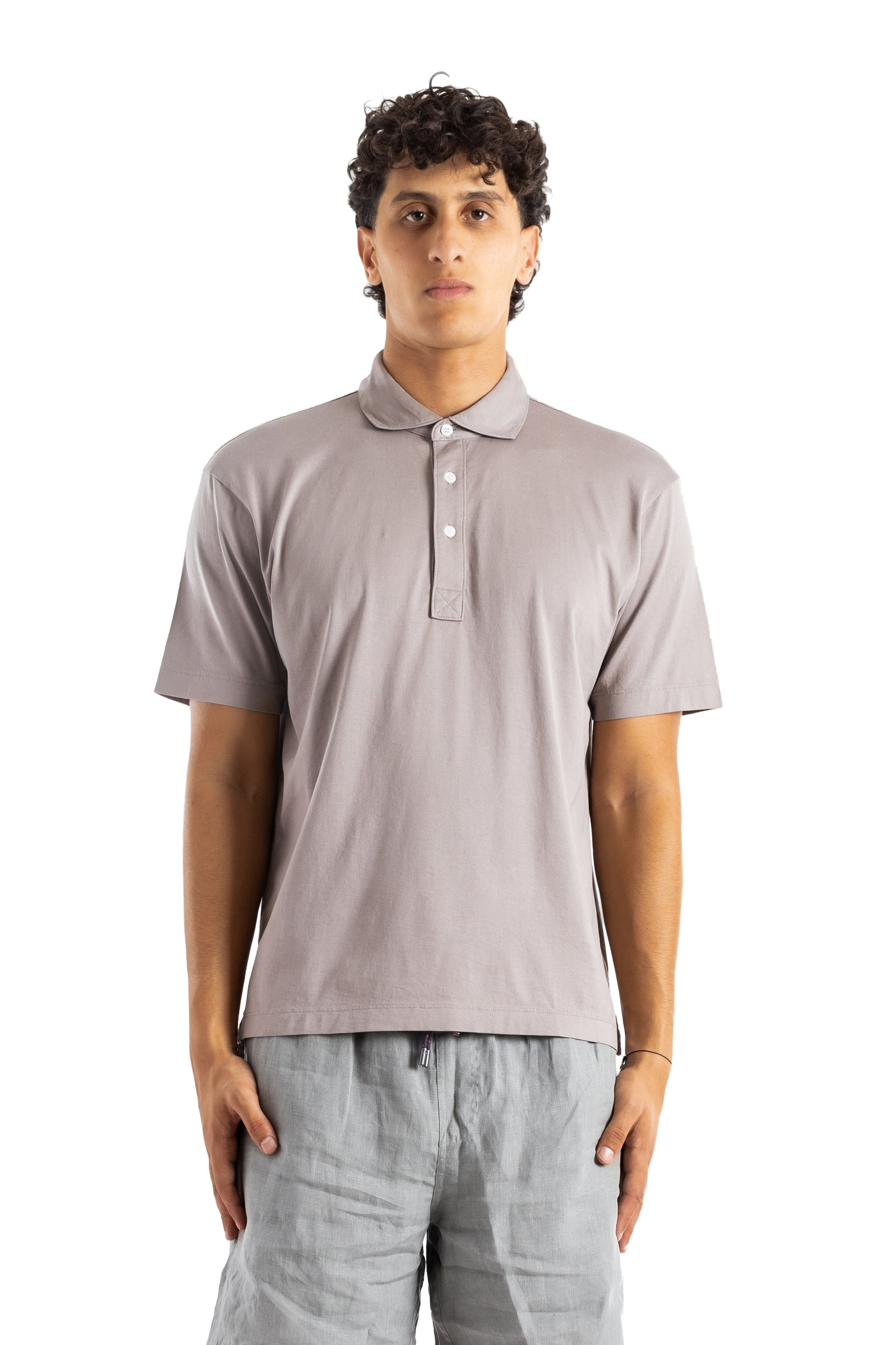 Polo de Algodón Pima Handvaerk — Gris