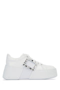 Roger Vivier Viv Skate High Strass Sneaker — White