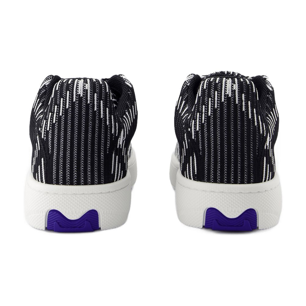 Burberry Ribbed Knit Sneaker — Black
