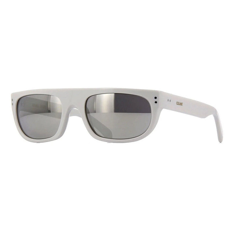 Celine CL40101I21C Mirrored Lens Sunglasses — White