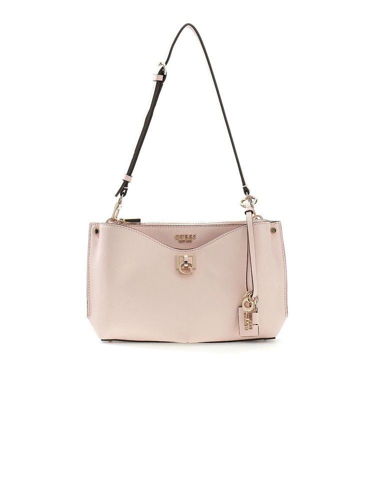 Guess Padded Polyurethane Shoulder Bag — Pink
