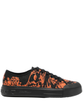Ferragamo Gancini Print Sneaker — Orange
