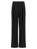 MM6 Maison Margiela Wide-Leg Virgin Wool Blend Trousers — Black