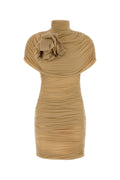 Magda Butrym Ruched Jersey Dress — Beige