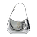 Versace Metallic Calfskin Shoulder Bag — Silver