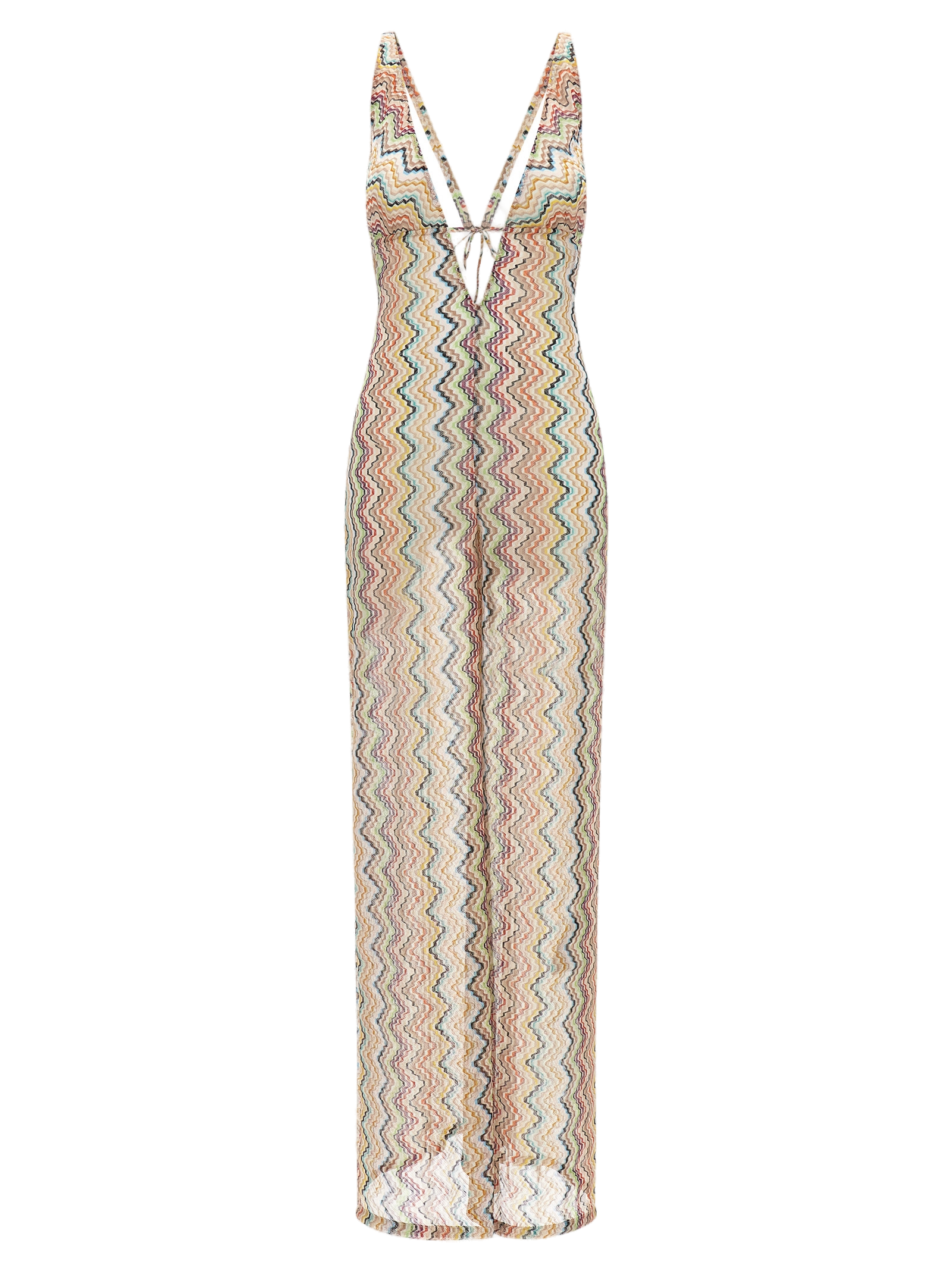Missoni Raschel Knit Zigzag Jumpsuit — Multicolor