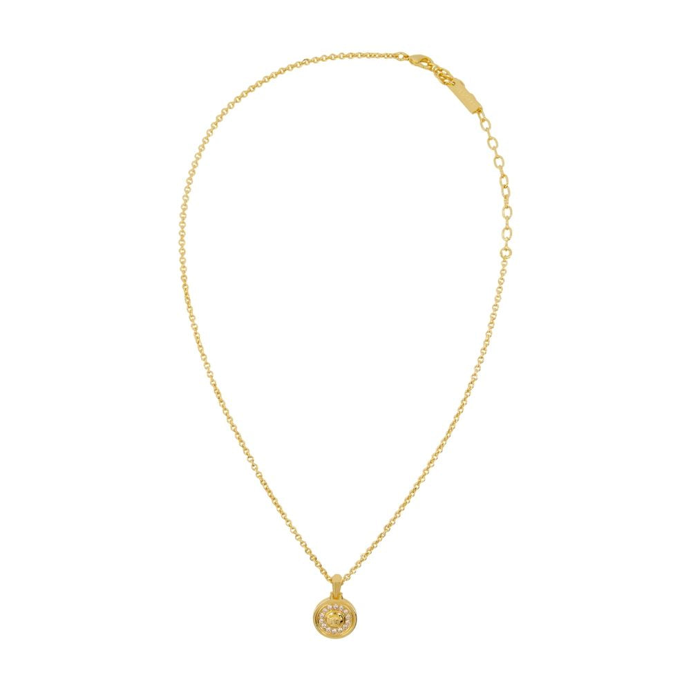 Versace Gold Coin Pendant Necklace — Gold