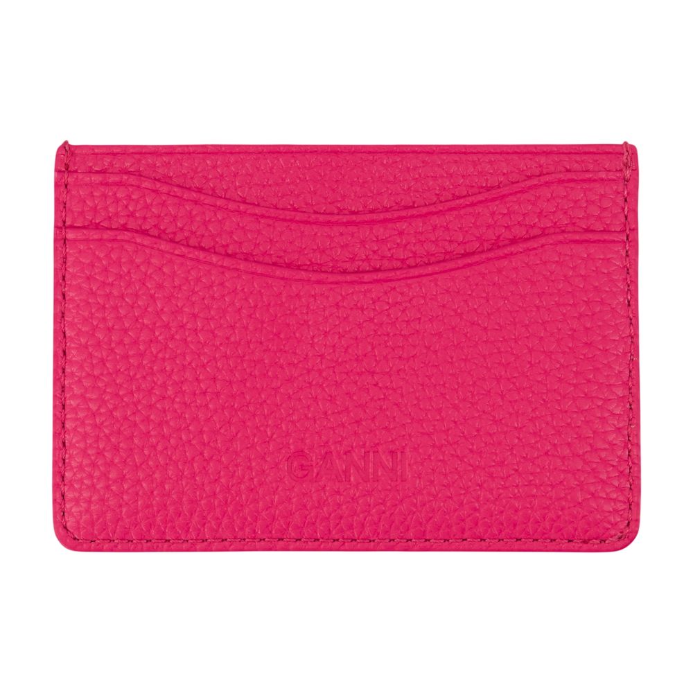 Ganni Bou Card Case — Pink