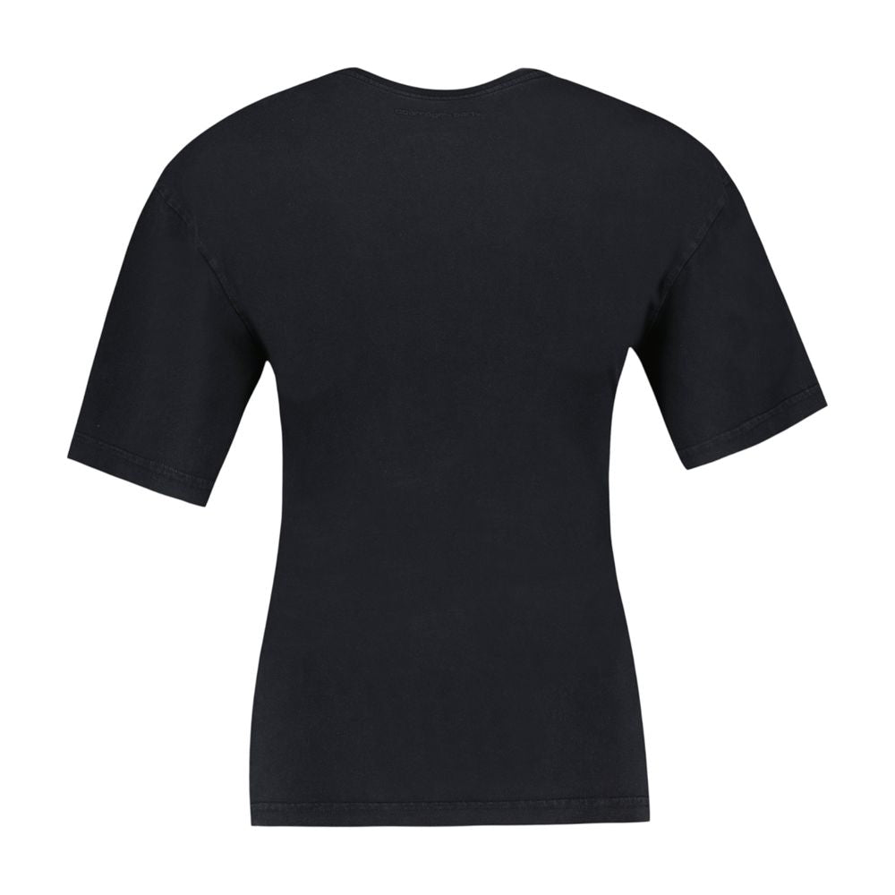 Courreges Logo Cotton T-Shirt — Black
