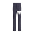 Thom Browne Striped Wool Trousers — Navy