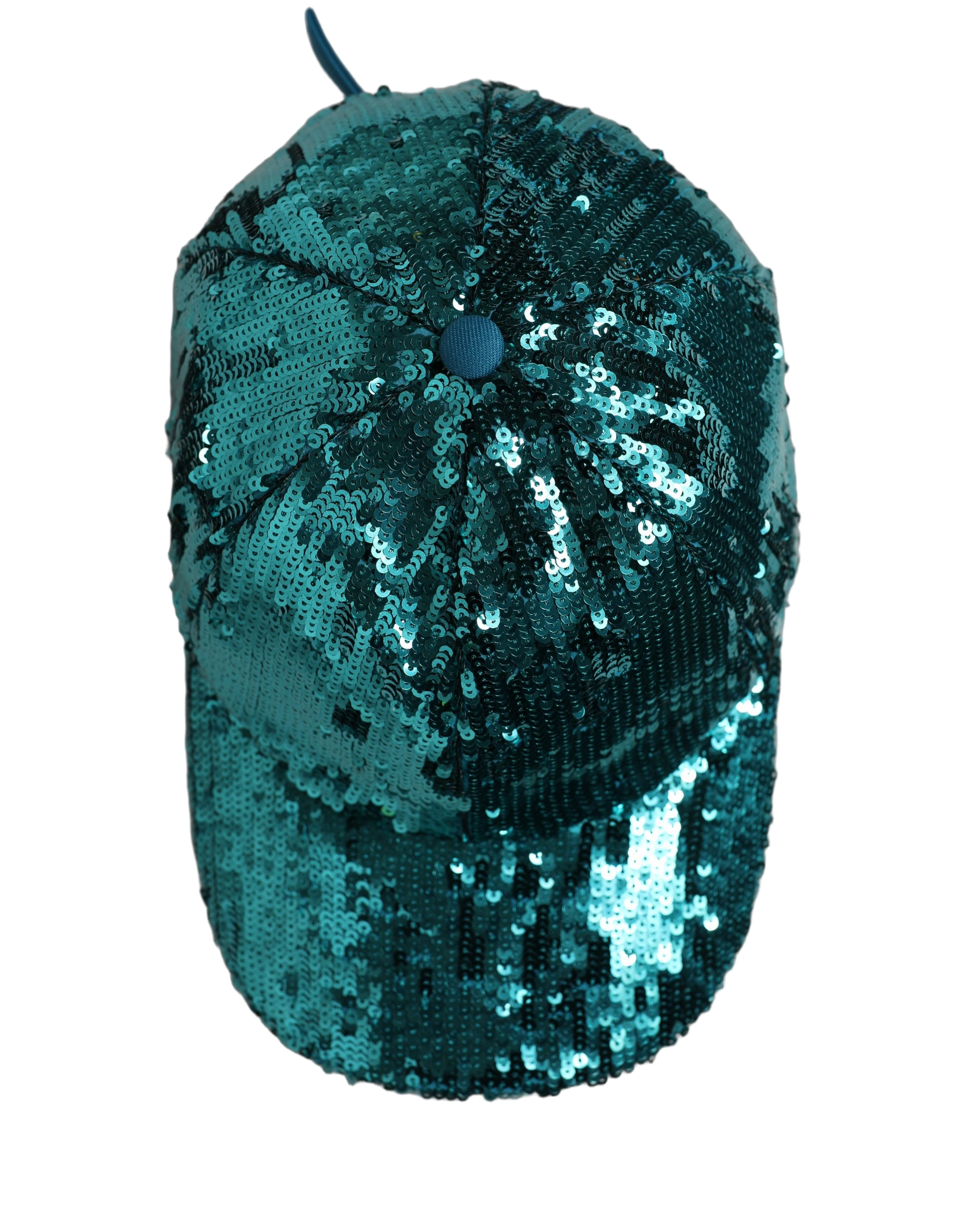 Dolce & Gabbana HAT10062 Sequin-Embellished Baseball Cap — Green
