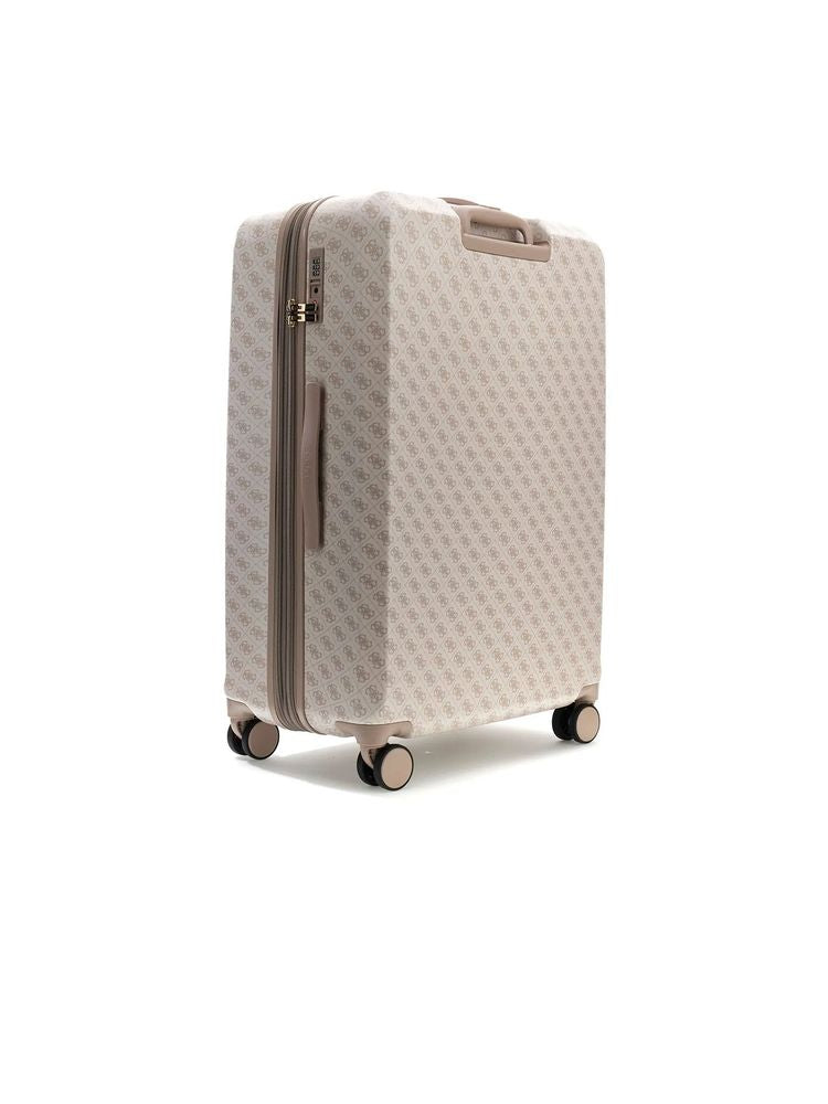 Guess Bamboo Logo-Embossed Travel Bag — Beige