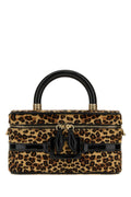 Roger Vivier Leopard-Print Calf Hair Top Handle Bag — Brown