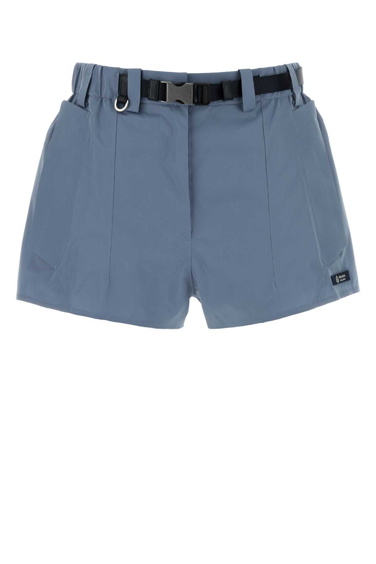 Prada Canvas Bermuda Shorts — Blue