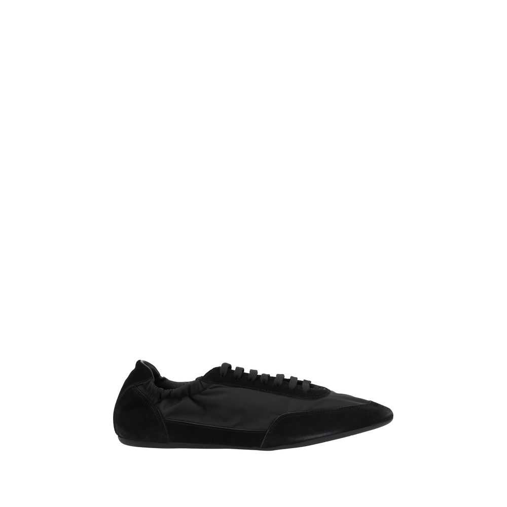 Prada Recycled Polyamide Low-Top Sneaker — Black