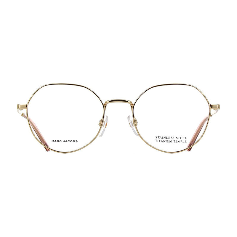 Marc Jacobs Round Metal Frame Eyeglasses — Gold