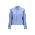 Sacai Cotton Poplin Striped Shirt — Blue