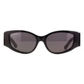 Balenciaga BB0258S001 Oval Acetate Sunglasses — Black