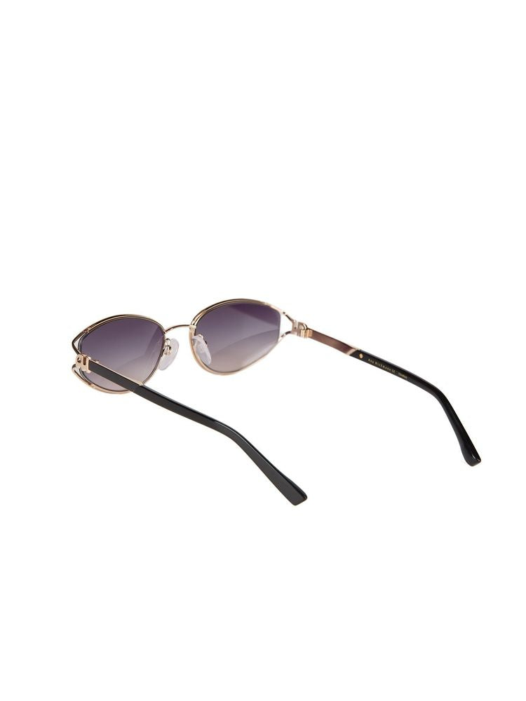 Ana Hickmann AH3355 Gradient Purple Lens Sunglasses — Gold