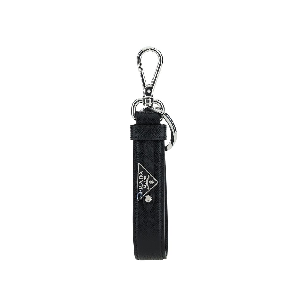 Black Stainless Steel Keychain Accessory