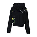 3.Paradis Peter Pan Embroidered Cotton Hoodie — black