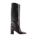 Paris Texas Crocodile-Embossed Calfskin Boot — Black