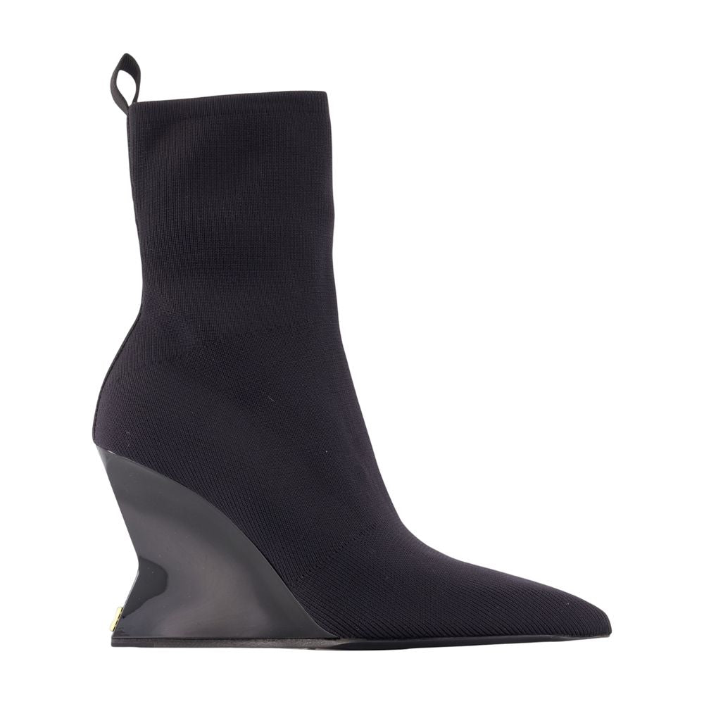 Balmain Wedge Ankle Boot — Black