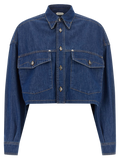 Versace Cotton Denim Jacket — Blue