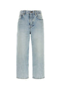 Balenciaga Bleached Cotton Jeans — Blue
