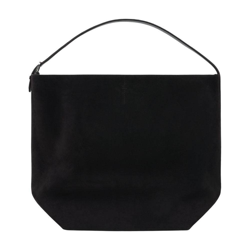 Toteme Belted Leather Shoulder Bag — Black