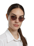 Hickmann HI3232 Metal Aviator Sunglasses — Rose gold