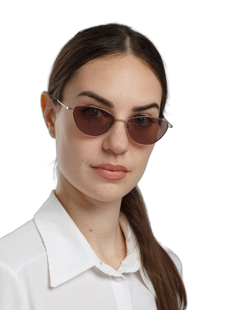 Hickmann HI3232 Metal Aviator Sunglasses — Rose gold