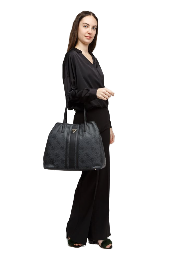 Guess Victtoria Large 2 In 1 Tote Bag — Gray