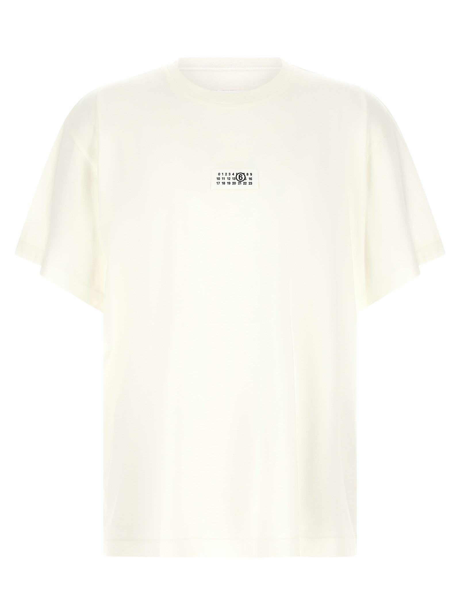 MM6 Maison Margiela Logo-Embroidered Cotton T-Shirt — White