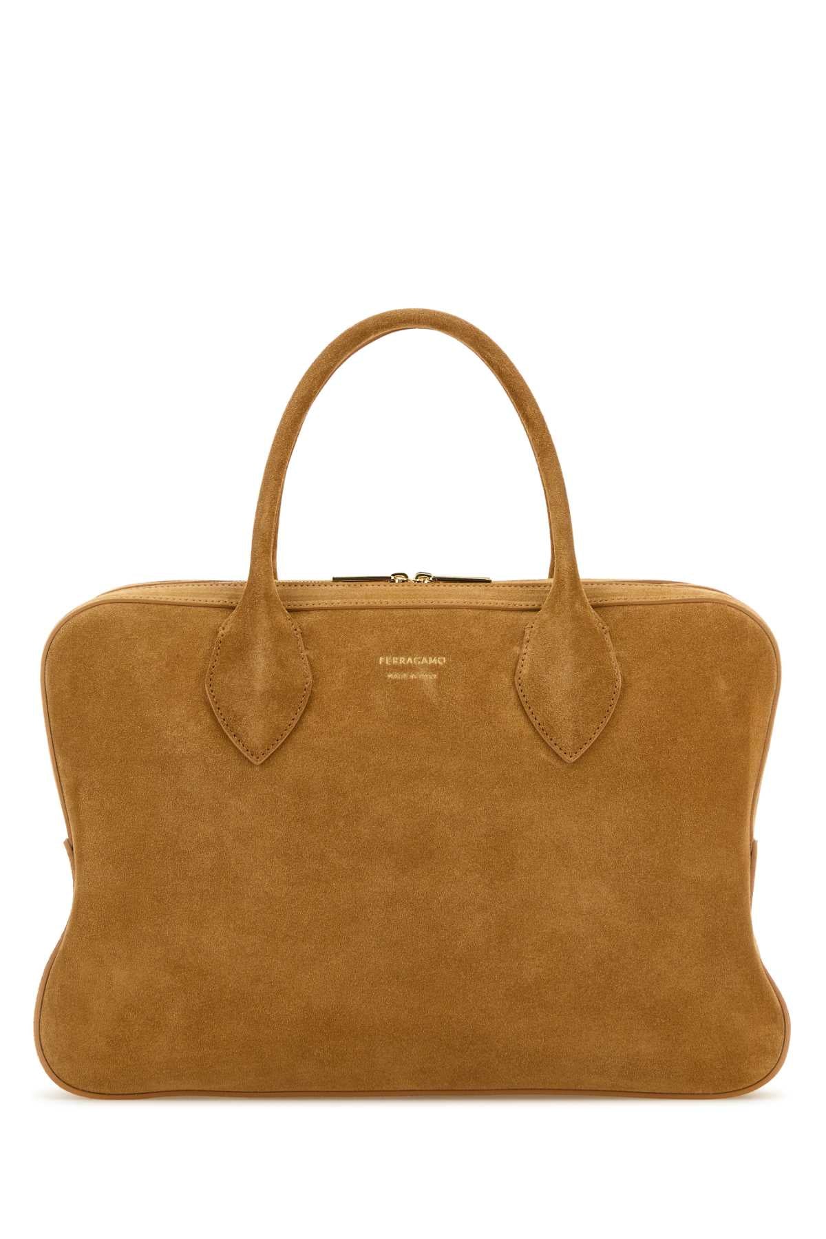 Ferragamo Naturale Shoulder Bag — Caramel