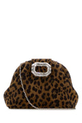Amina Muaddi Camelia Micro Top Handle Bag — Brown