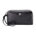 Courreges Leather Wristlet Wallet — Black
