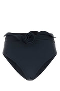 Magda Butrym Ruffled High-Waist Swimwear — Gray