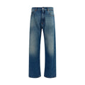MM6 Maison Margiela Cotton Straight-Leg Jeans — Blue